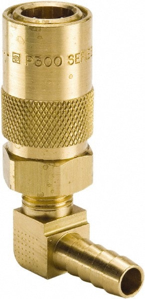 Hydraulic Hose 90 &deg; Hose Barb Couple